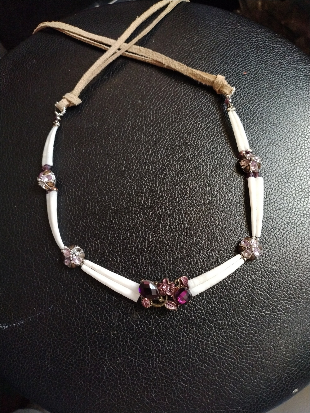 Native American Dentalium Shell Choker Necklace Native Made